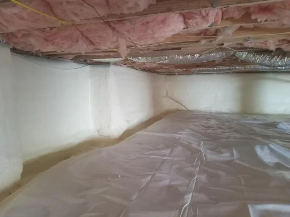 Crawl space encapsulation with closed-cell spray foam for Attic Insulation in Shenango