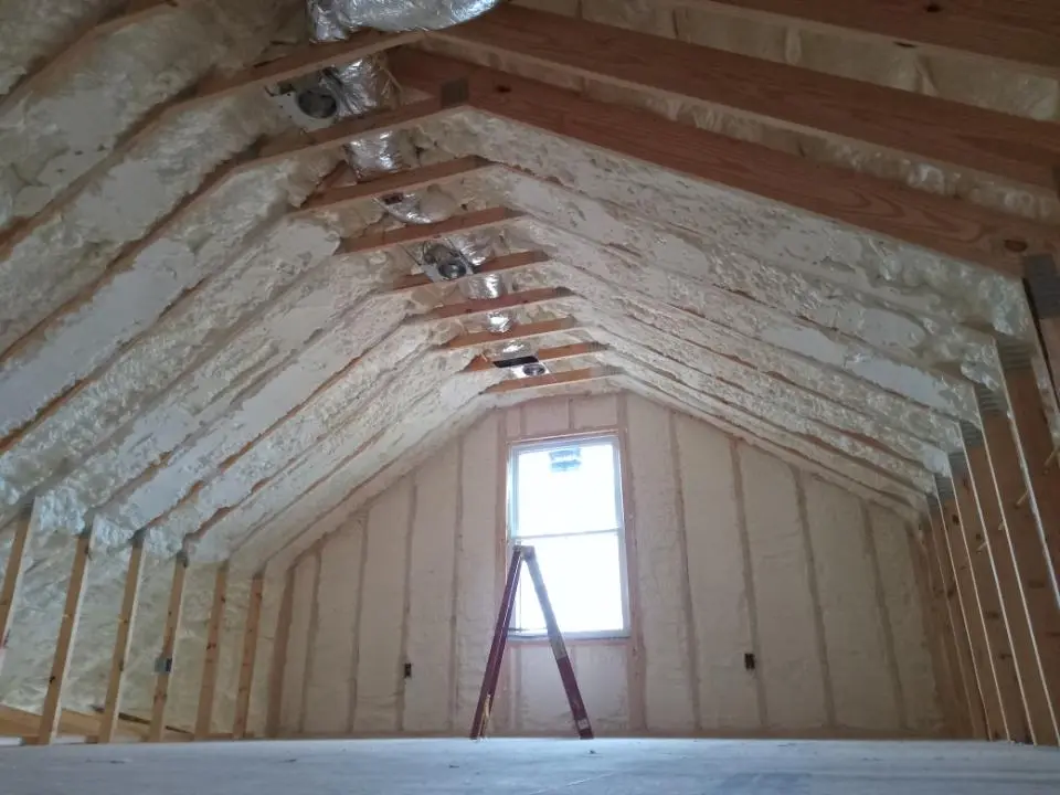 Spray foam roofing application for Crawl Space Insulation project in Shenango